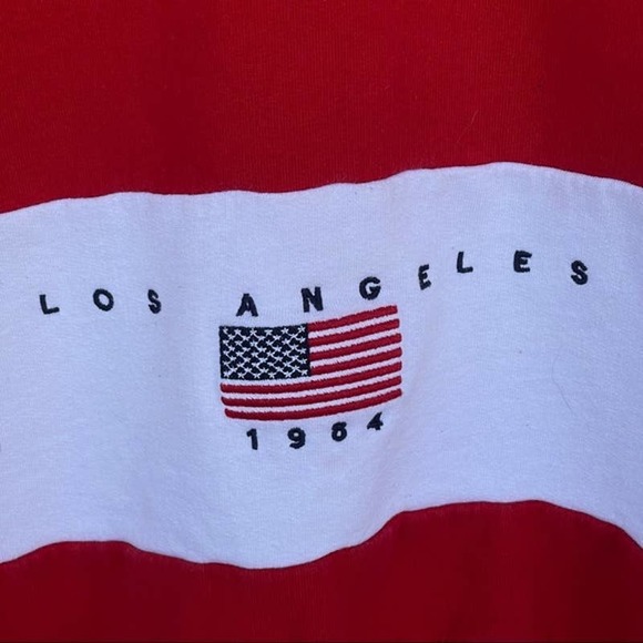 John Galt Sweater Adult One Size Red White Sweatshirt Flag - Picture 3 of 6